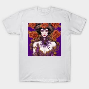 Violet Model Feather Dress Wall Art T-Shirt